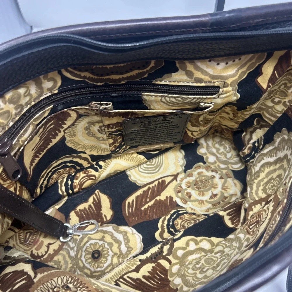 Brighton Shoulder Handbag Two Tone Black and Brown Purse W/ Dust Bag